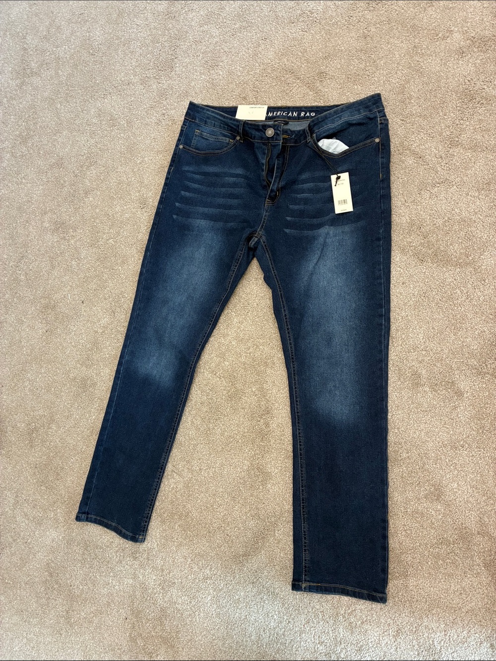 American Rag Men’s Dark Indigo Slim Straight Jeans